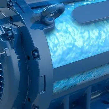 Zorlu ortamlarda tutarlı soğutma performansını korumak için tasarlanan W22'nin kapalı su ceketinin yakın çekim kesiti